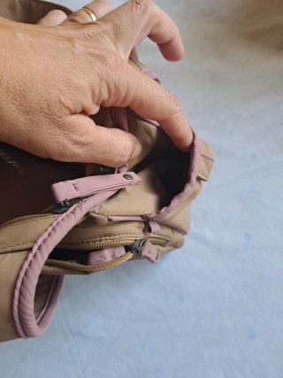 Bolso David Jones beige y rosa