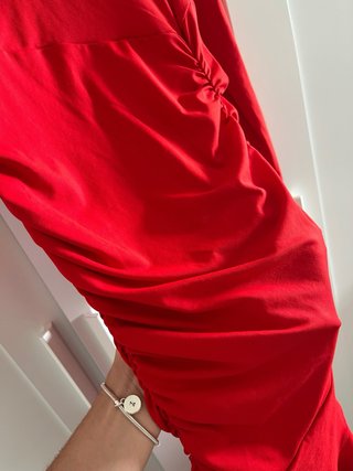 Vestido rojo flamenco con volantes