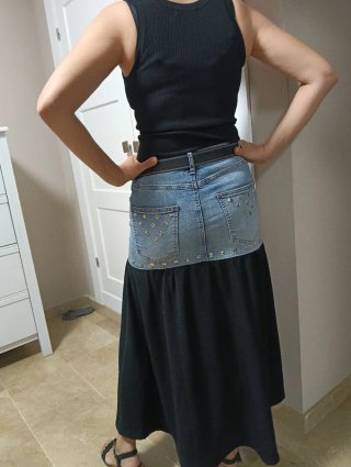 Falda vaquera/camisera talla S
