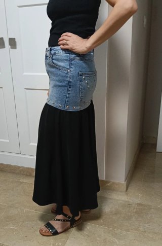 Falda vaquera/camisera talla S