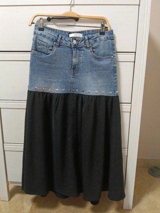 Falda vaquera/camisera talla S