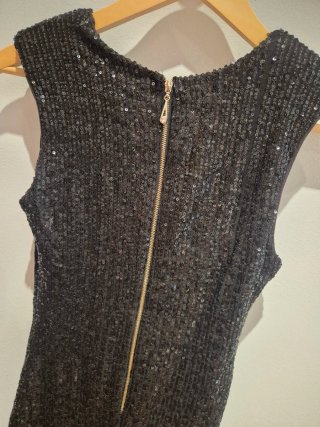 Vestido de fiesta negro lentejuelas