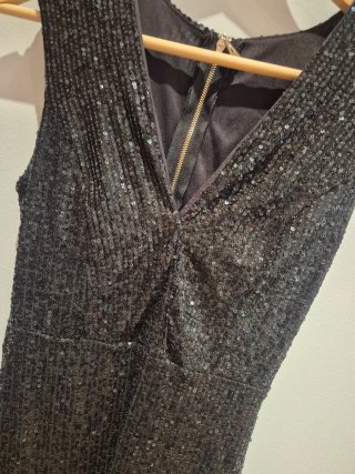 Vestido de fiesta negro lentejuelas