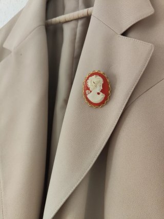 Chaqueta de traje beige