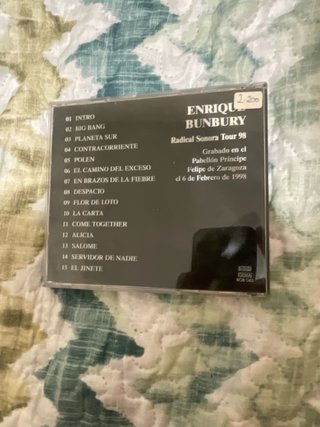 CD Bunbury Radical Sonora Tour 98