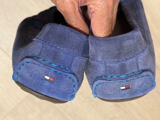 Mocasines Tommy Hilfiger ante azul · Talla 43