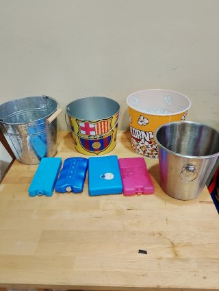Juego de cubos y bloques de hielo