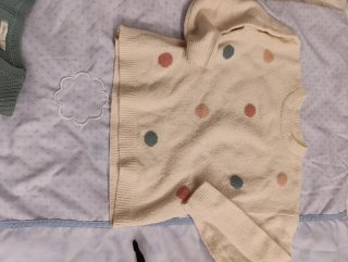 Jersey Sfera niña M beige, verde, rojo