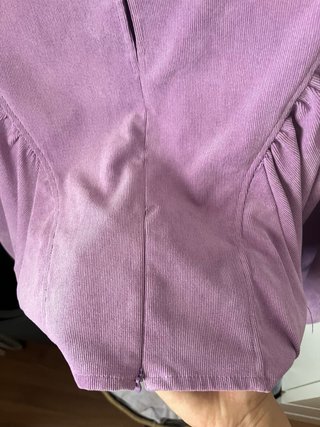 Blusa Zara manga abullonada morada