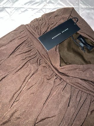 Falda marrón volantes talla M