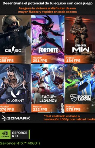 Ordenador PcCom Ready Ryzen 7 5800X RTX 4060 Ti