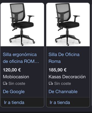Silla de oficina ROMA negra