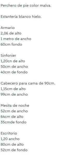 Mueble juvenil lila y blanco