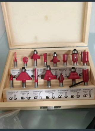 Fresadora Eléctrica Estuche 15 Fresas Madera
