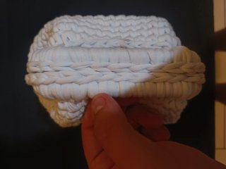 Clutch Borsa Uncinetto Bianca in cotone