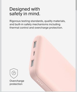 Belkin Power Bank 10000 mAh 15W Rosa