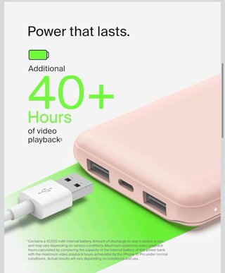 Belkin Power Bank 10000 mAh 15W Rosa