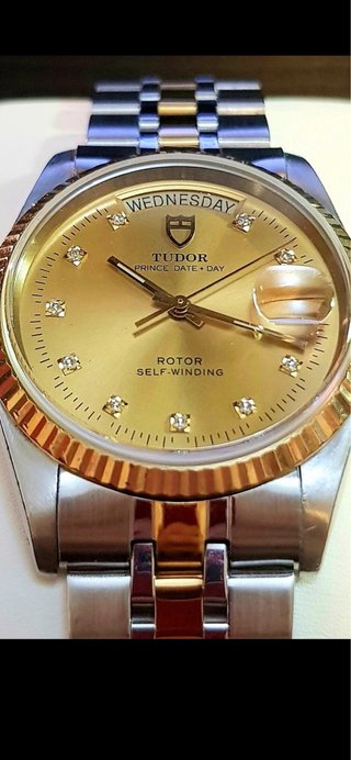 Reloj Tudor Prince Date+Day Oro y Plata