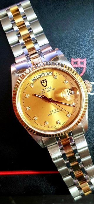 Reloj Tudor Prince Date+Day Oro y Plata