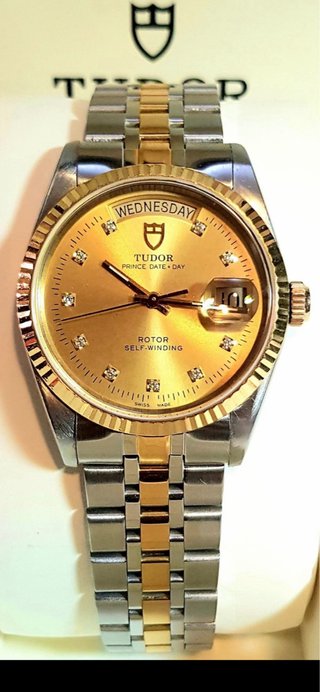 Reloj Tudor Prince Date+Day Oro y Plata