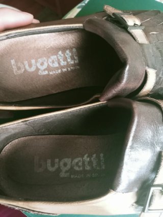 Zapatos Bugatti Piel Marrón y beige