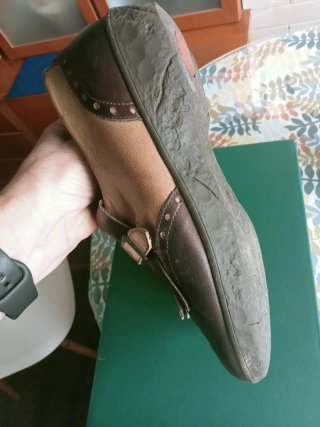 Zapatos Bugatti Piel Marrón y beige