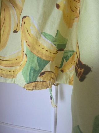 Zara | Casaco Crop Amarelo Estampado Bananas | M