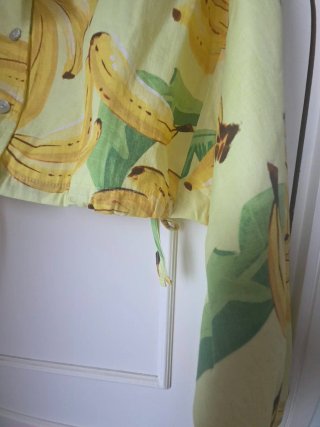 Zara | Casaco Crop Amarelo Estampado Bananas | M