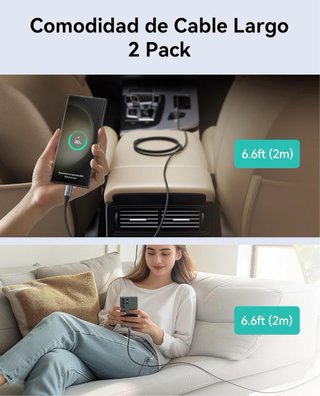 2 Cables USB-C INIU 100W 2m