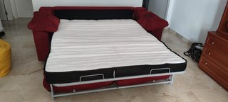 Sofá Cama Estilo Italiano Rojo