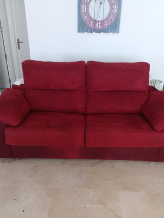 Sofá Cama Estilo Italiano Rojo