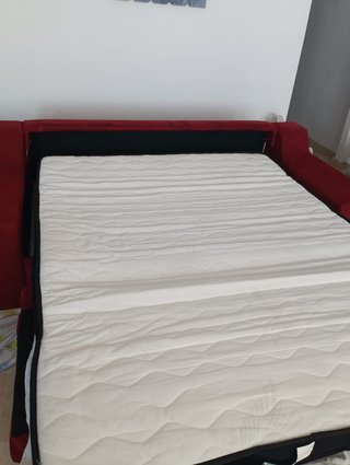Sofá Cama Estilo Italiano Rojo