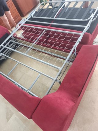 Sofá Cama Estilo Italiano Rojo