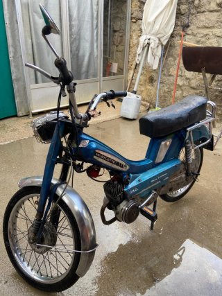 Mobylette Super Lujo Azul Plata