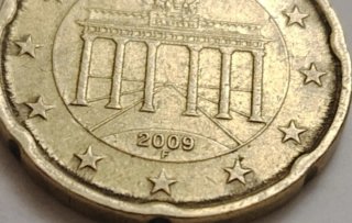 20 céntimos Alemania 2009 error acuñación
