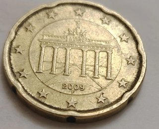 20 céntimos Alemania 2009 error acuñación