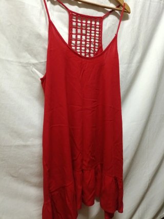 Calzedonia Vestido playero rojo crochet