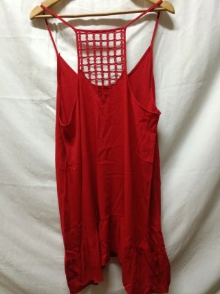 Calzedonia Vestido playero rojo crochet
