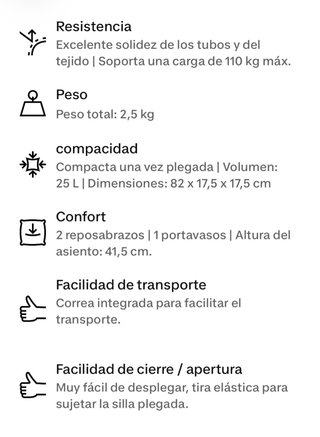 Mesa y 2 Sillas Plegables Camping Quechua