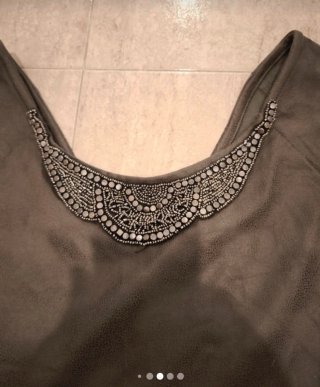 Conjunto top y falda gris
