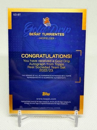 Beñat Turrientes RC Autografiada Gold Drip