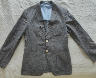 Americana Massimo Dutti Gris Rayas