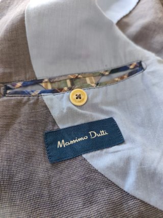Americana Massimo Dutti Gris Rayas