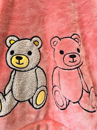 Pijama infantil ositos coral y gris