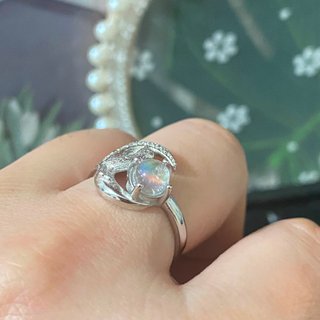 Anillo Piedra de Luna Arcoíris Madagascar