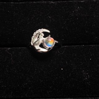 Anillo Piedra de Luna Arcoíris Madagascar