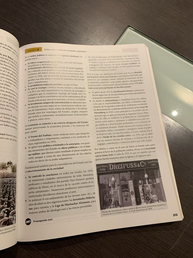 Historia del mundo contemporáneo, Hi Bachillerato