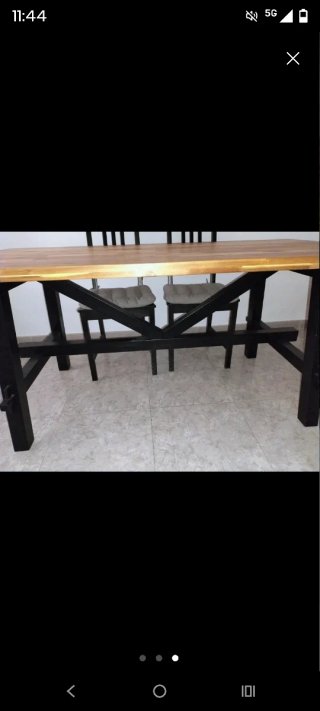 Tavolo da Pranzo in Legno SKOGSTA IKEA + 4 Sedie