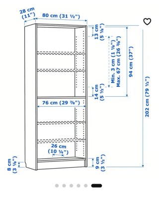 Librero negro Ikea