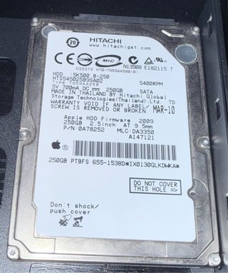 Disco Duro Hitachi 250GB SATA 2.5